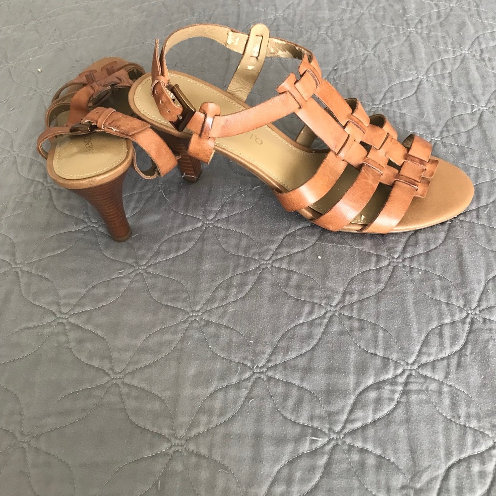 Franco Sarto Trisha heeled leather sandal 3221970 size 9